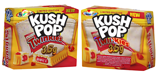 3.5g Shaped Mylar Bag - Kush Pop Strawberry Twinkies (50 Count)