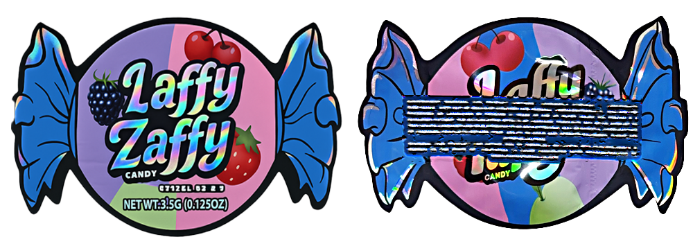 3.5g Shaped Mylar Bag - Laffy Taffy Candy (50 Count)