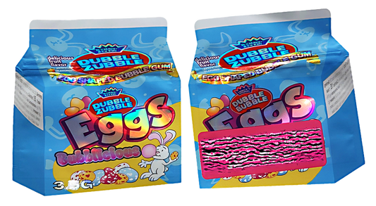 3.5g Shaped Mylar Bag - Dubble Zubble Eggs (50 Count)