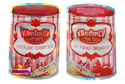 50 Pack - 3.5G Decorative Contour Shaped Mylar Bags - Mrs. Kimball's Candy Shoppe