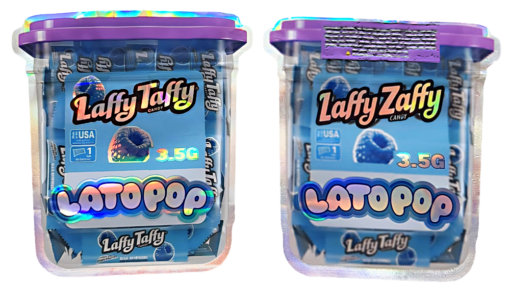 3.5g Shaped Mylar Bag - Latopop Laffy Taffy (50 Count)