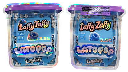 3.5g Shaped Mylar Bag - Latopop Laffy Taffy (50 Count)