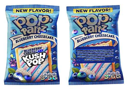 3.5g Shaped Mylar Bag - Kush Pop Pop Tarts Blueberry Cheesecake (50 Count)