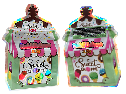 3.5g Shaped Mylar Bag - Sweet as Sugar Sweet Shoppe (50 Count)