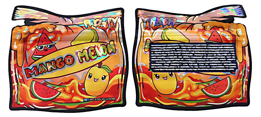 3.5g Shaped Mylar Bag - Frosty Mango Melon (50 Count)
