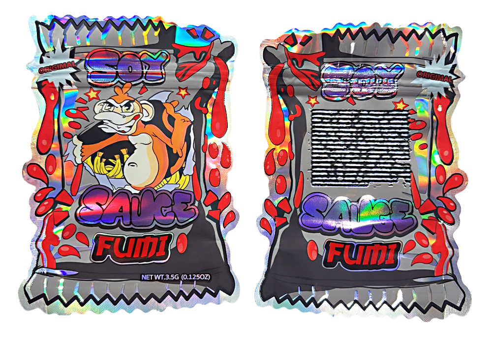 3.5g Shaped Mylar Bag - Fumi Soy Sauce (50 Count)