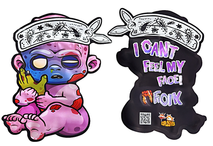 50 Pack - 3.5G Decorative Contour Shaped Mylar Bags - High Tolerance ICFMF I Can't Feel My Face Juelz Santana