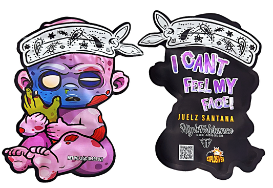 3.5g Shaped Mylar Bag - High Tolerance ICFMF I Can't Feel My Face Juelz Santana (50 Count)