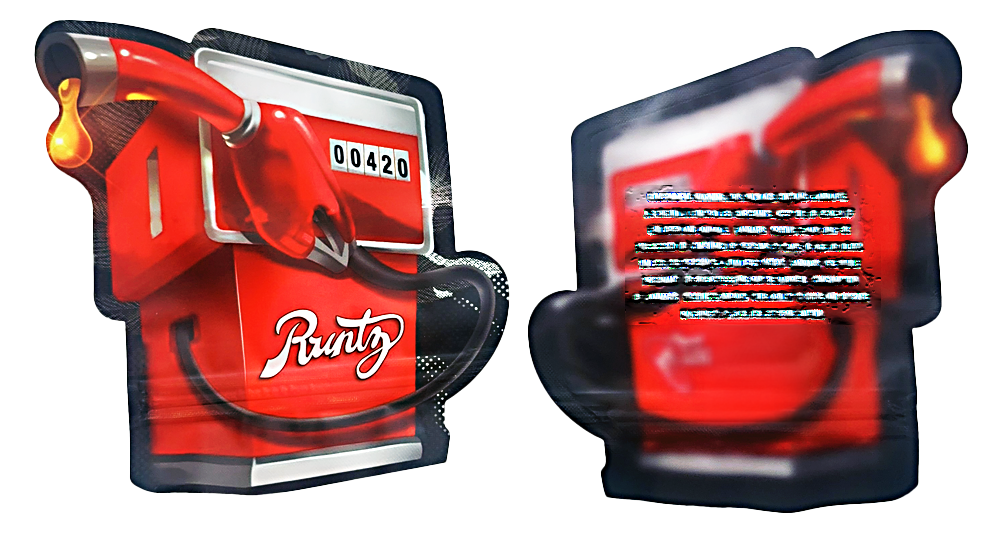3.5g Shaped Mylar Bag - Runtz Fuel Pump (50 Count)