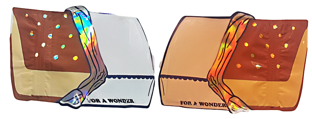 50 Pack - 3.5G Decorative Contour Shaped Mylar Bags - Zabores for a Wonder