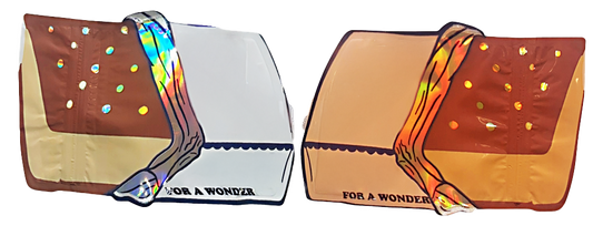 50 Pack - 3.5G Decorative Contour Shaped Mylar Bags - Zabores for a Wonder