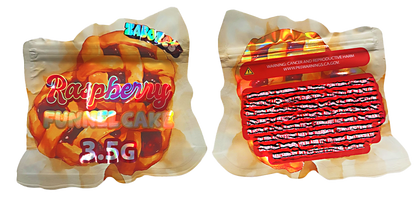 3.5g Shaped Mylar Bag - Zabores *  Raspberry Funnel Cake (50 Count)