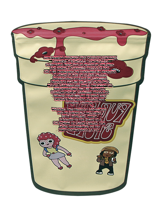 50 Pack – 28g Shaped Exotic Mylar Bags | Resealable Die-Cut Foil Packaging Pouches - Purple Stuff