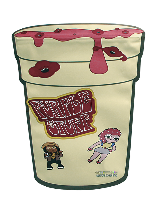 50 Pack – 28g Shaped Exotic Mylar Bags | Resealable Die-Cut Foil Packaging Pouches - Purple Stuff