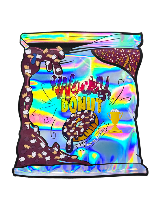 50 Pack – 28g Exotic Mylar Bags | Resealable Foil Packaging Pouches - Wocky Donut
