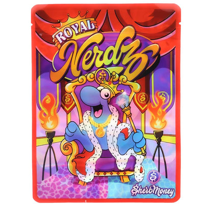 50 Pack – 28g Exotic Mylar Bags | Resealable Die-Cut Foil Packaging Pouches - Royal Nerdz