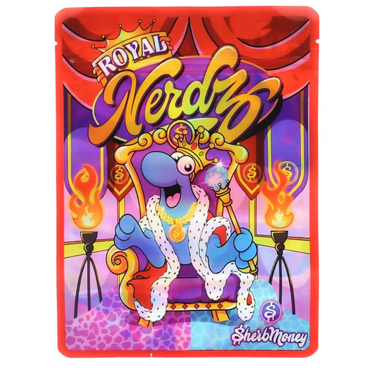 50 Pack – 28g Exotic Mylar Bags | Resealable Die-Cut Foil Packaging Pouches - Royal Nerdz