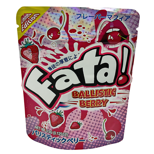 Mylar Bags Fanta Ballistic Berry candy package with colorful design and text