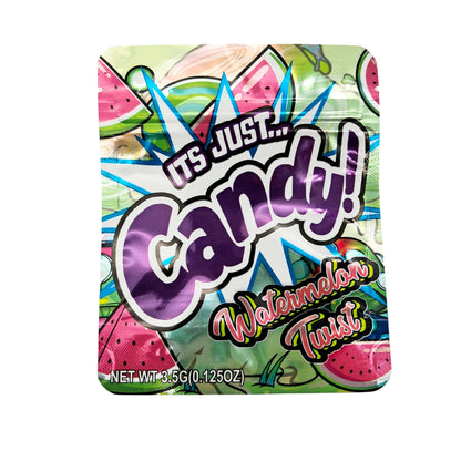 50 Pack - 3.5g Exotic Mylar Bags - It's Just Candy - Watermelon Twist