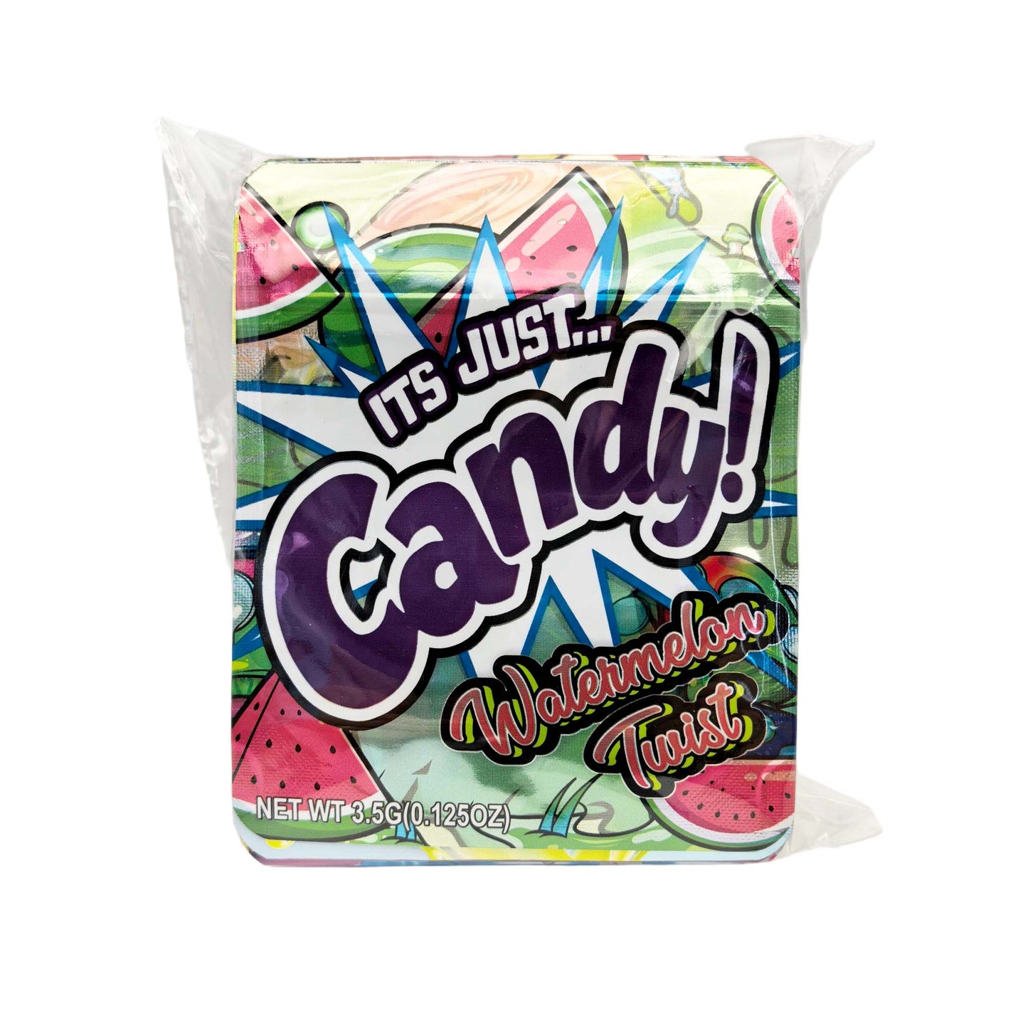 50 Pack - 3.5g Exotic Mylar Bags - It's Just Candy - Watermelon Twist