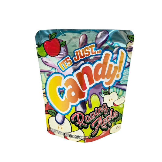 50 Pack - 3.5g Exotic Mylar Bags - It's Just Candy - Poppin' Apple