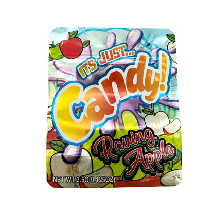 50 Pack - 3.5g Exotic Mylar Bags - It's Just Candy - Poppin' Apple