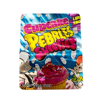 50 Pack - 3.5g Exotic Mylar Bags - Cupcake Pebbles - Sweeties