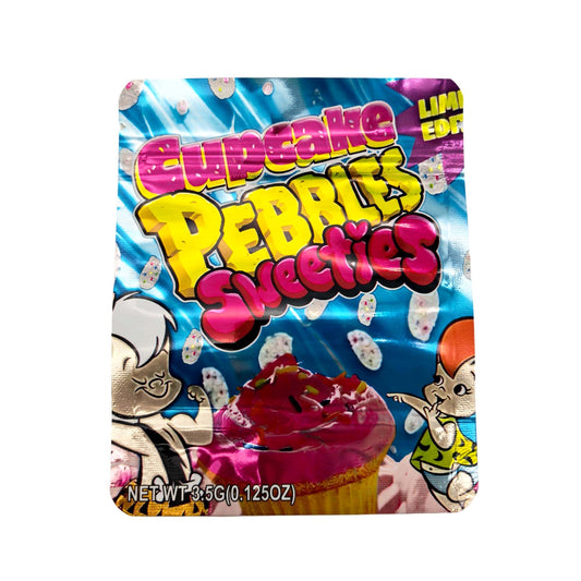 50 Pack - 3.5g Exotic Mylar Bags - Cupcake Pebbles - Sweeties