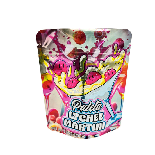 50 Pack - 3.5g Exotic Mylar Bags - Paleta - Lychee Martini