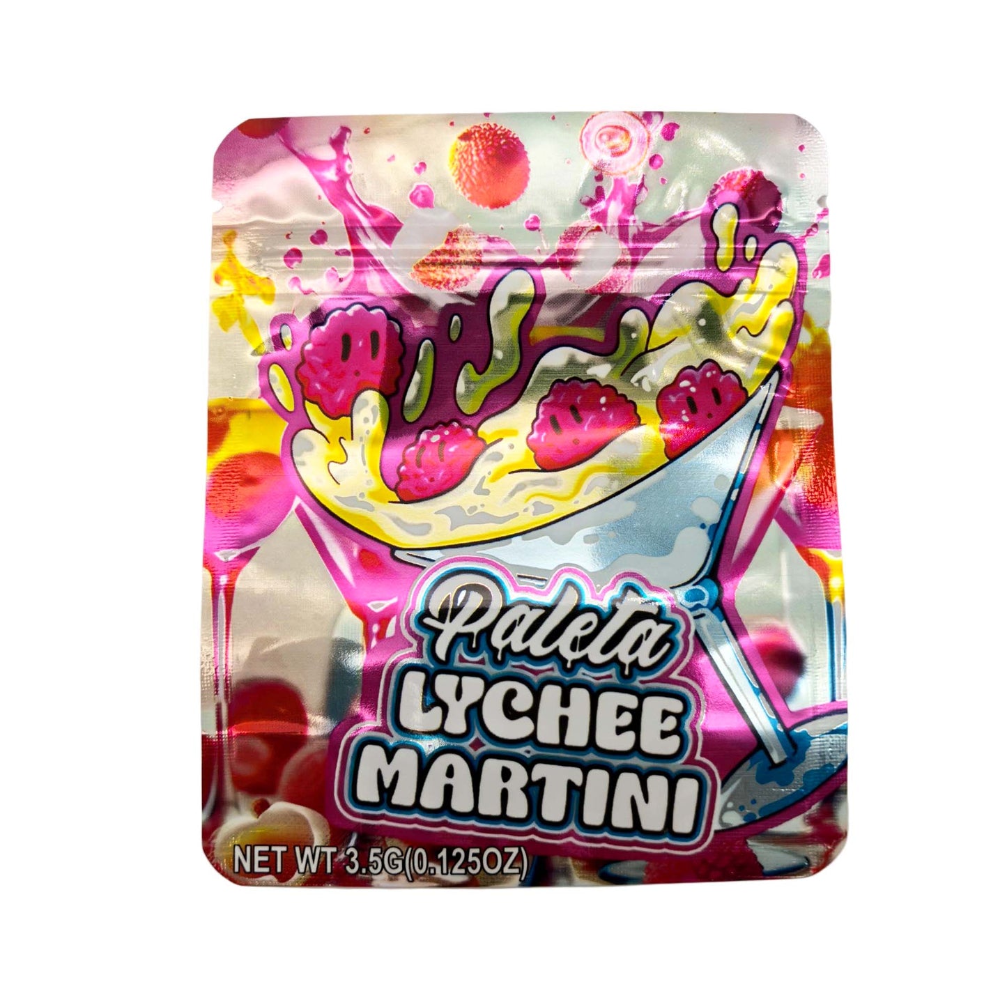 50 Pack - 3.5g Exotic Mylar Bags - Paleta - Lychee Martini