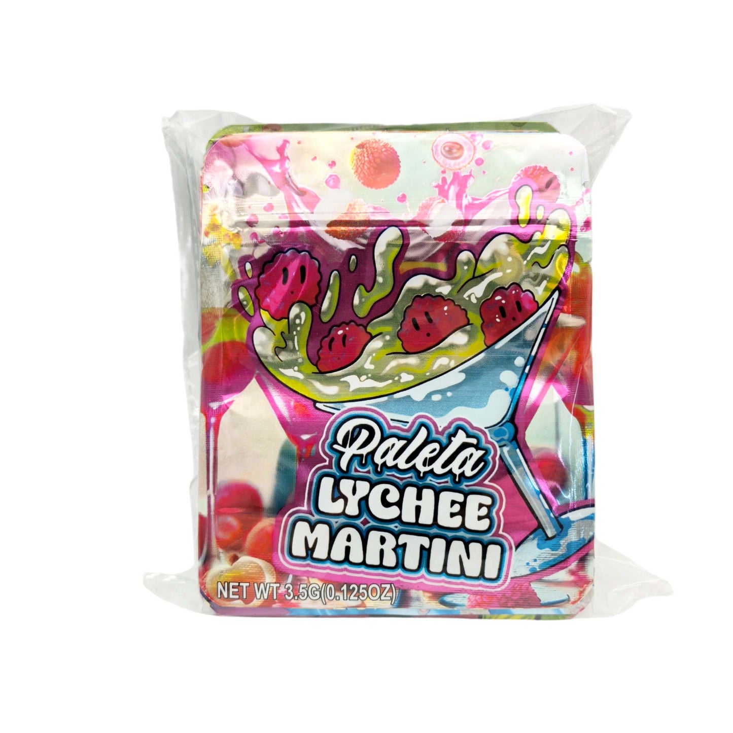 50 Pack - 3.5g Exotic Mylar Bags - Paleta - Lychee Martini