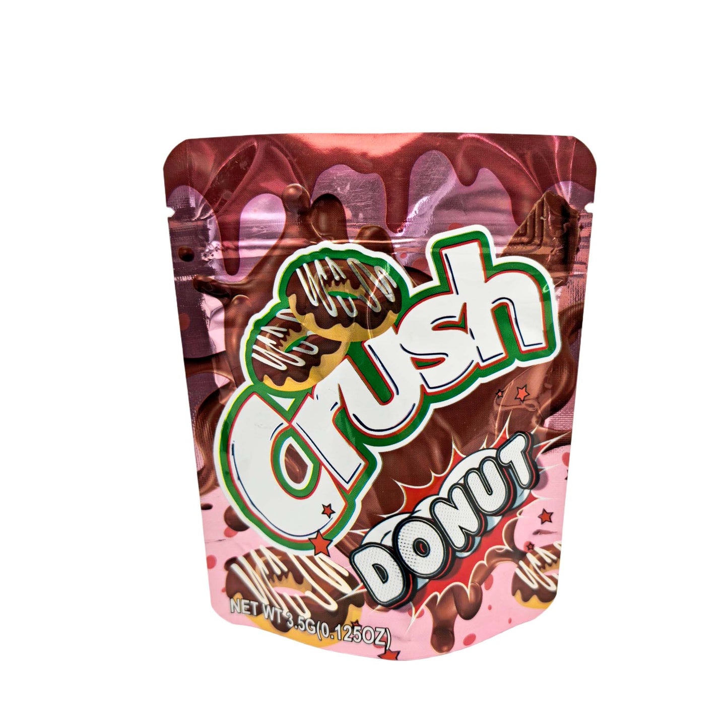 50 Pack - 3.5g Exotic Mylar Bags - Crush - Donut