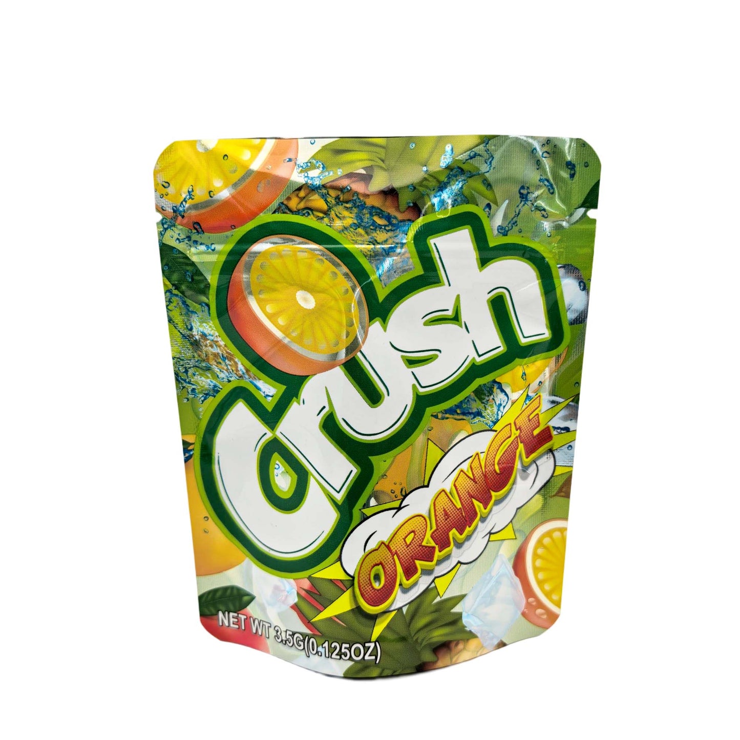 50 Pack - 3.5g Exotic Mylar Bags - Crush - Orange