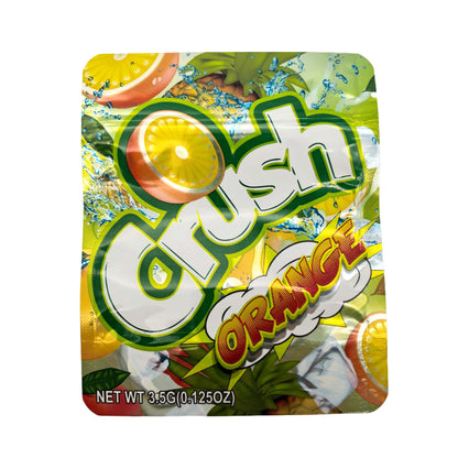 50 Pack - 3.5g Exotic Mylar Bags - Crush - Orange
