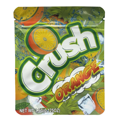 50 Pack - 3.5g Exotic Mylar Bags - Crush - Orange