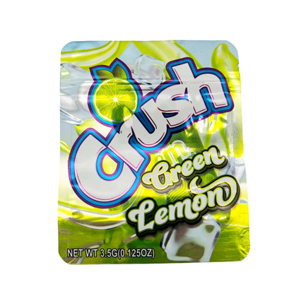 50 Pack - 3.5g Exotic Mylar Bags - Crush - Green Lemon