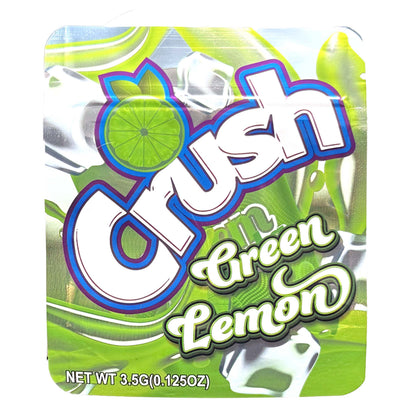 50 Pack - 3.5g Exotic Mylar Bags - Crush - Green Lemon