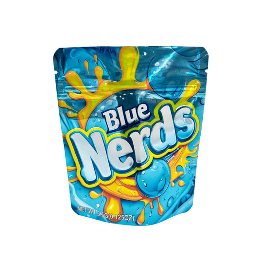 50 Pack - 3.5g Exotic Mylar Bags - Blue Nerds