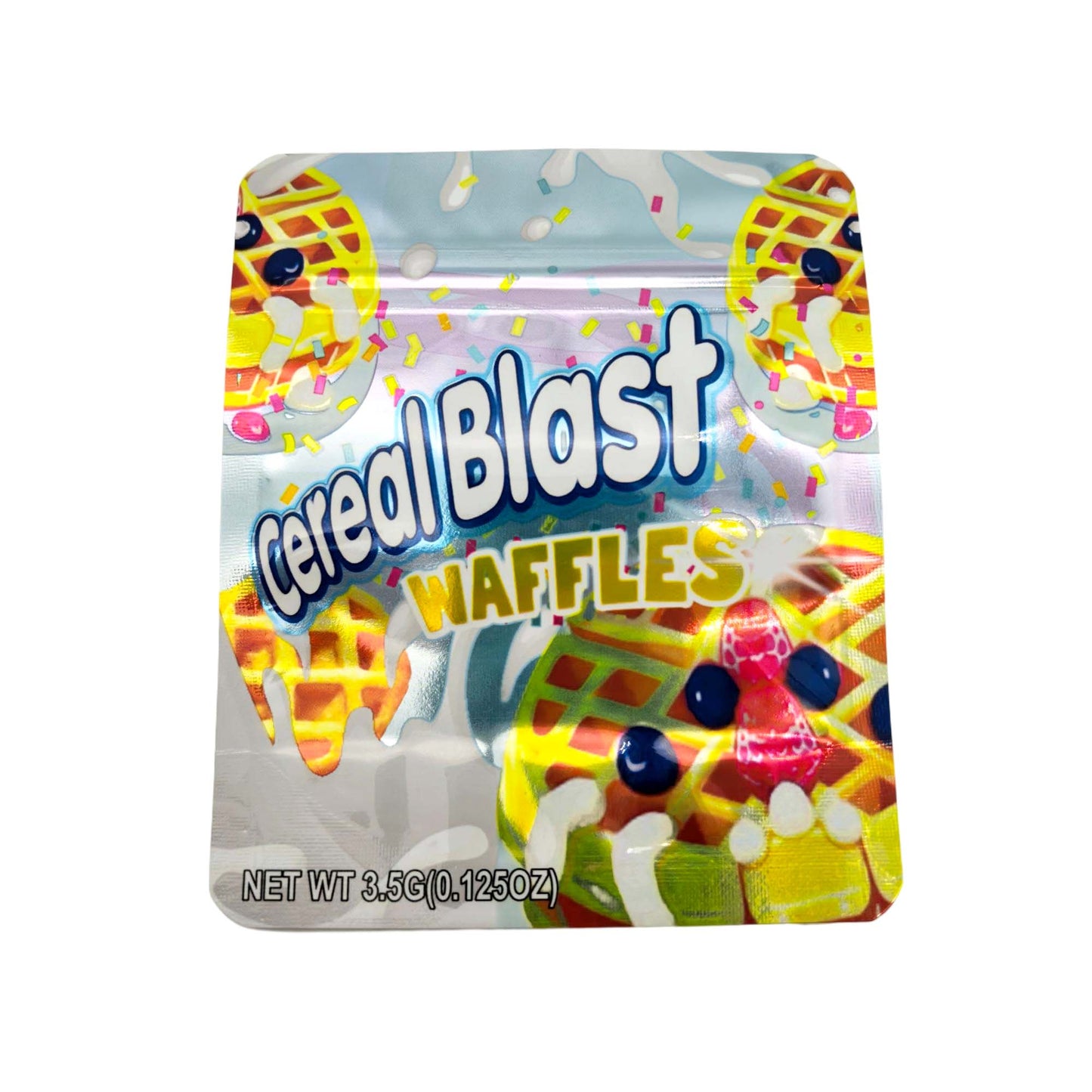 50 Pack - 3.5g Exotic Mylar Bags - Cereal Blast - Waffles