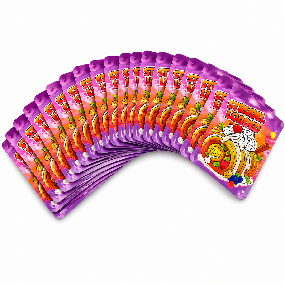 50 Pack - 3.5g Exotic Mylar Bags - Deep Fried Cinnamon Roll
