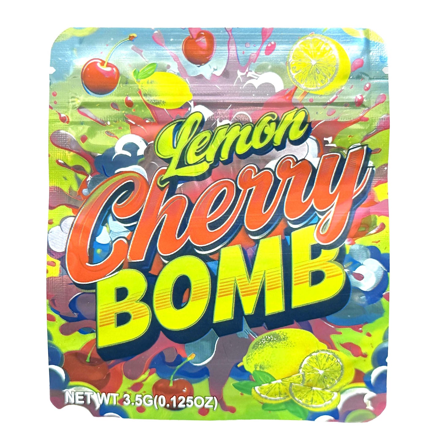 50 Pack - 3.5g Exotic Mylar Bags - Lemon Cherry Bomb