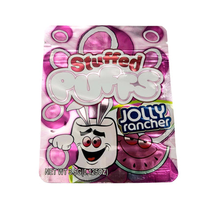 50 Pack - 3.5g Exotic Mylar Bags - Stuffed Puffs - Jolly Rancher