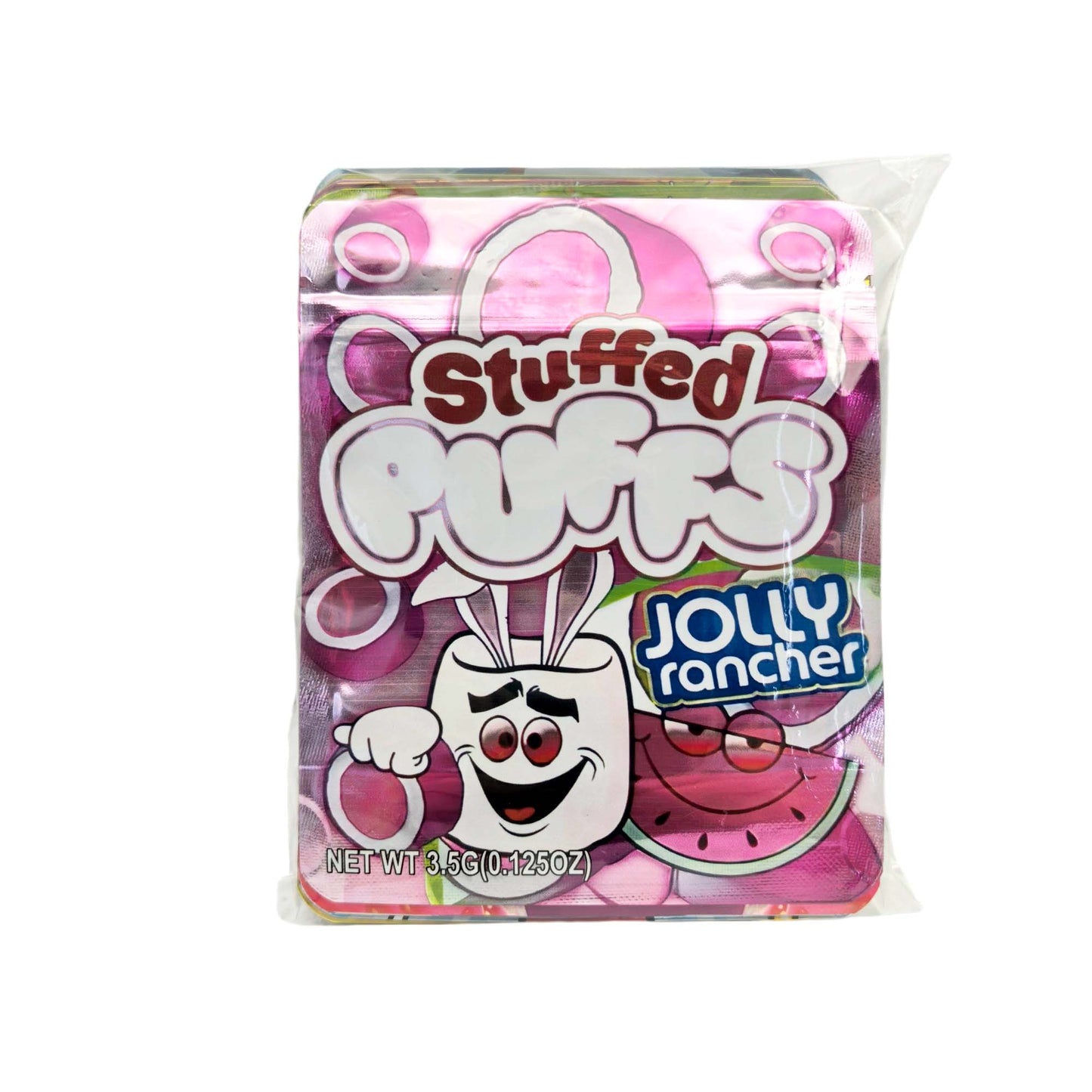 50 Pack - 3.5g Exotic Mylar Bags - Stuffed Puffs - Jolly Rancher