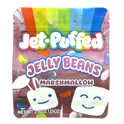 50 Pack - 3.5g Exotic Mylar Bags - Jet-Puffed - Jelly Beans Marshmallow