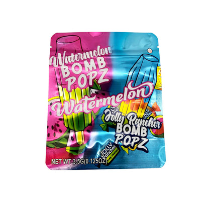 50 Pack - 3.5g Exotic Mylar Bags - Watermelon Bomb Popz