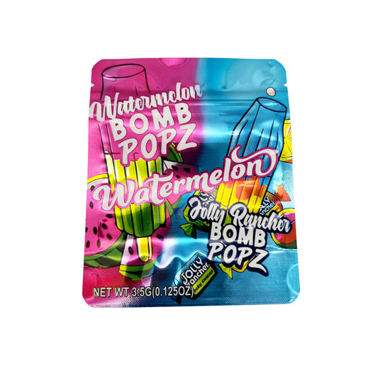50 Pack - 3.5g Exotic Mylar Bags - Watermelon Bomb Popz