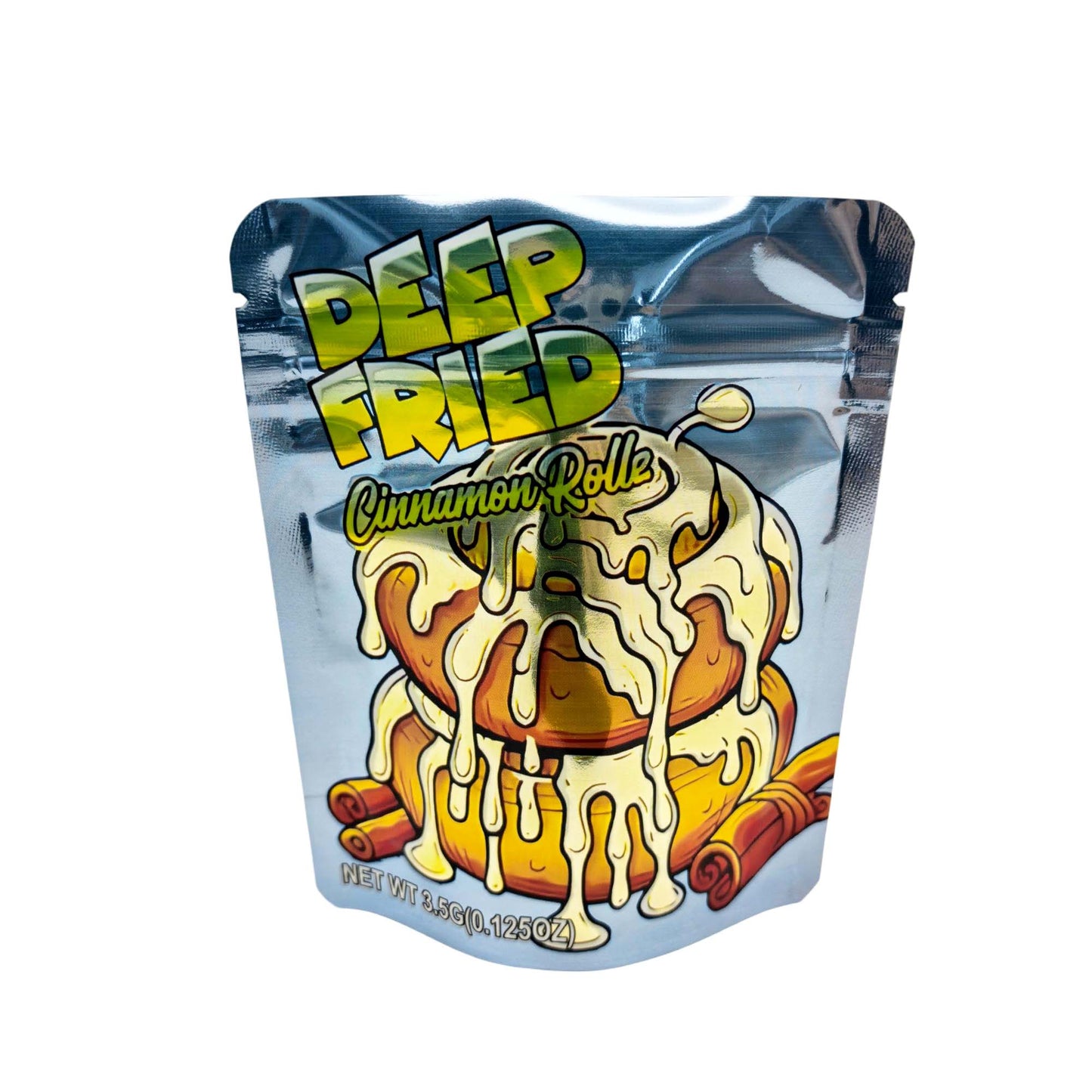50 Pack - 3.5g Exotic Mylar Bags - Deep Fried Cinnamon Roll