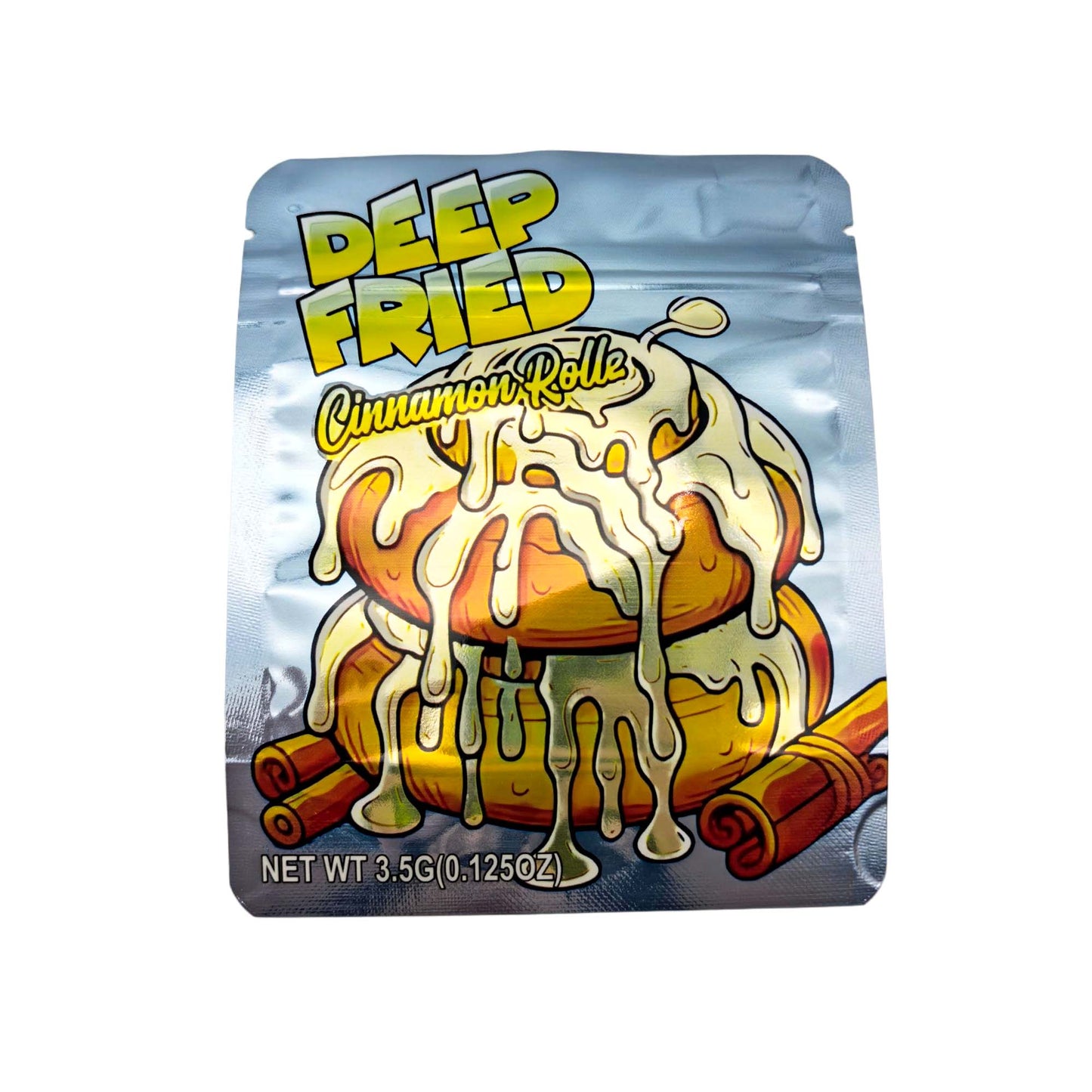 50 Pack - 3.5g Exotic Mylar Bags - Deep Fried Cinnamon Roll