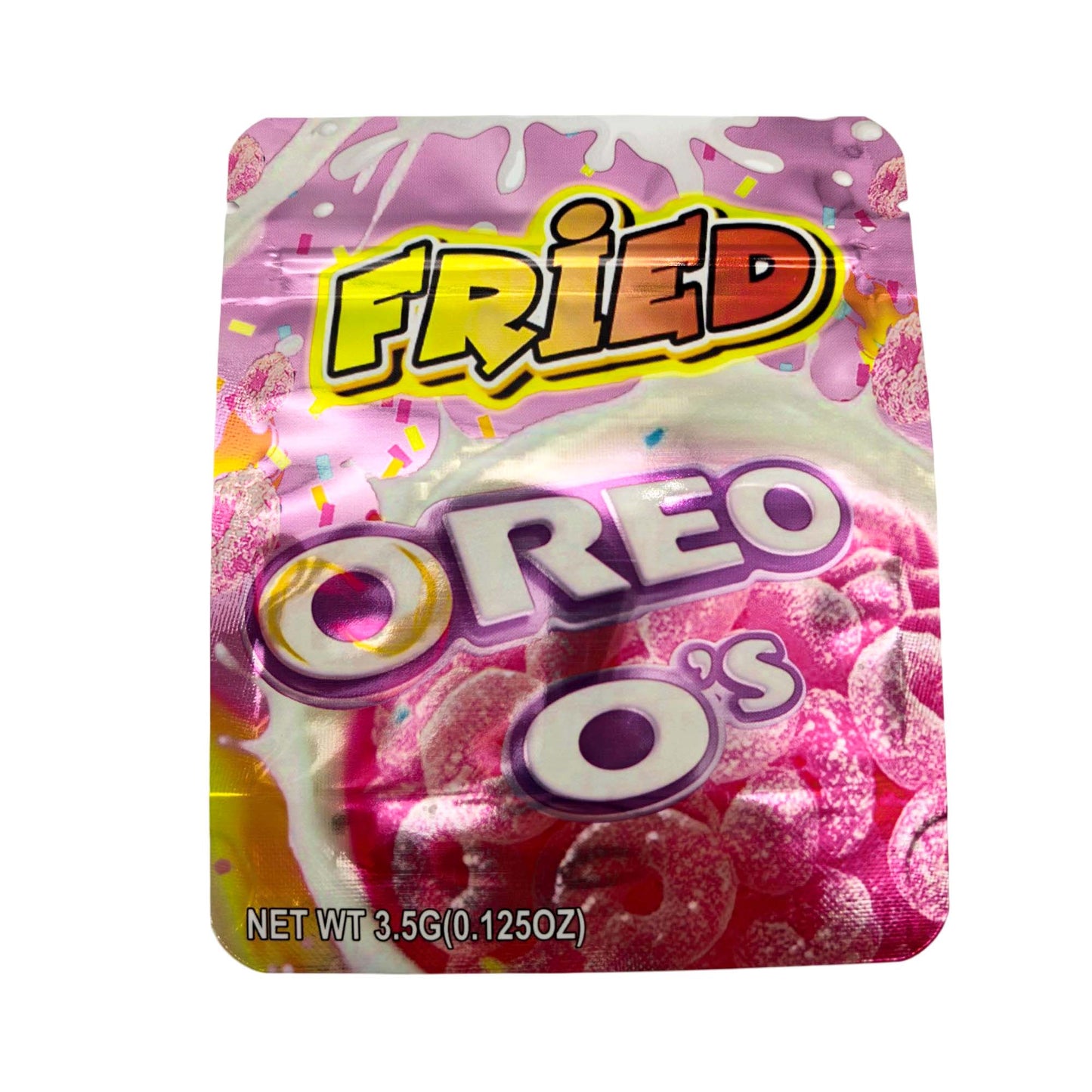 50 Pack - 3.5g Exotic Mylar Bags - Fried Oreo O's