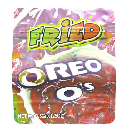 50 Pack - 3.5g Exotic Mylar Bags - Fried Oreo O's